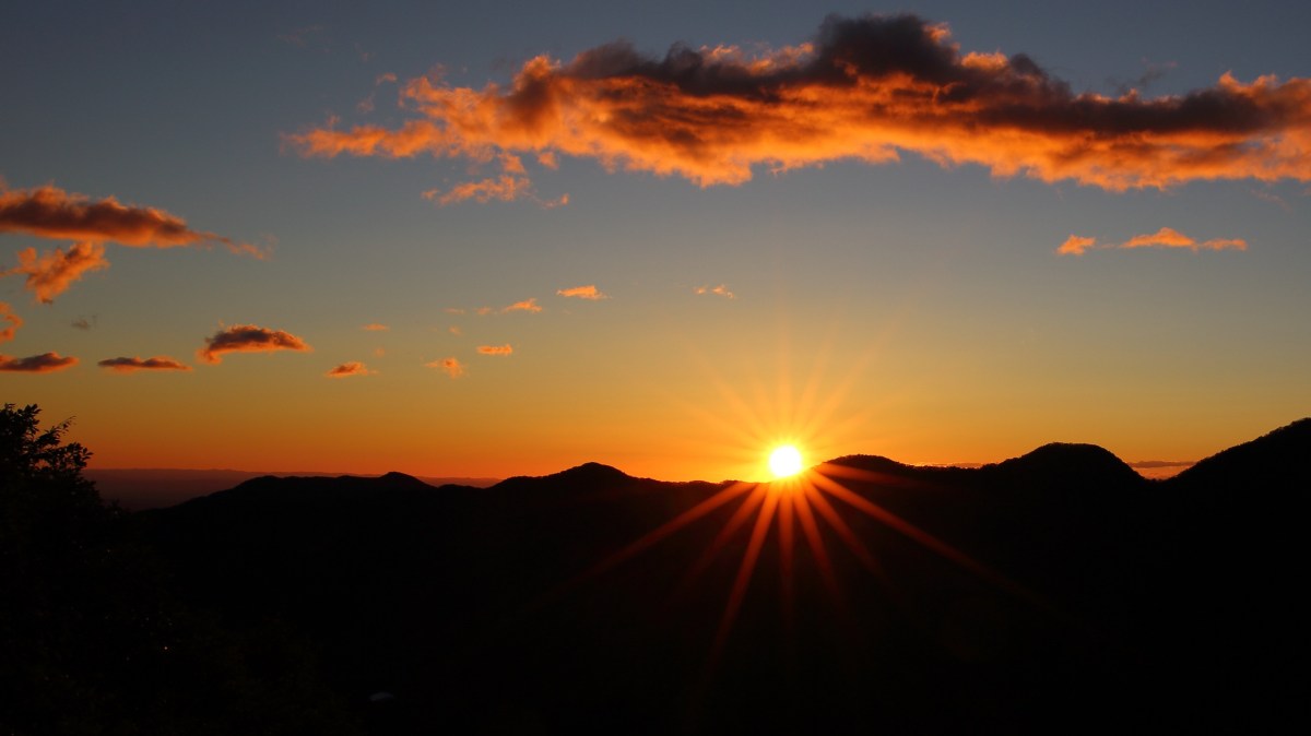 sunrise over mountains
